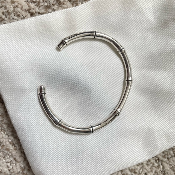 925 silver bamboo shaped bangle - Picture 2 of 6